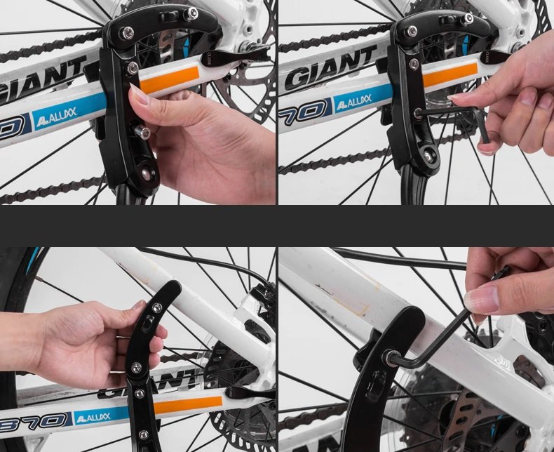 Подножка велосипедная Rockbros, регулируемая. алюминий, задняя, черный, JC1005BK, размер 27.5 УТ-00272973 - фото 6