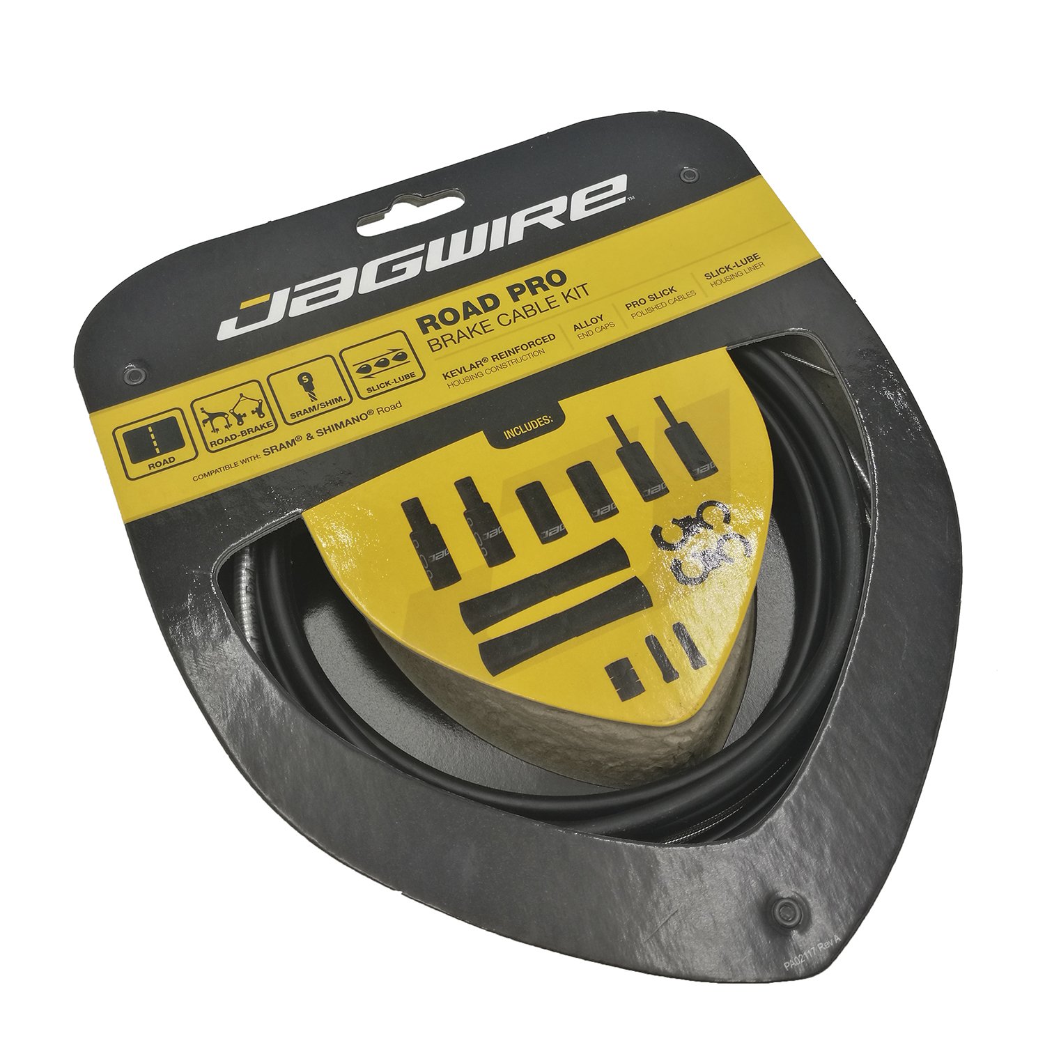 

Комплект тормозных тросов JAGWIRE Road Pro Brake kit с рубашкой, заглушками, черный, PCK200
