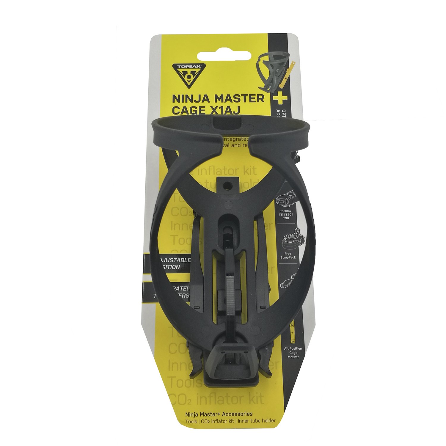 фото Флягодержатель велосипедный topeak ninja master plus cage x1aj, пластик, черный, tnjc-x1aj