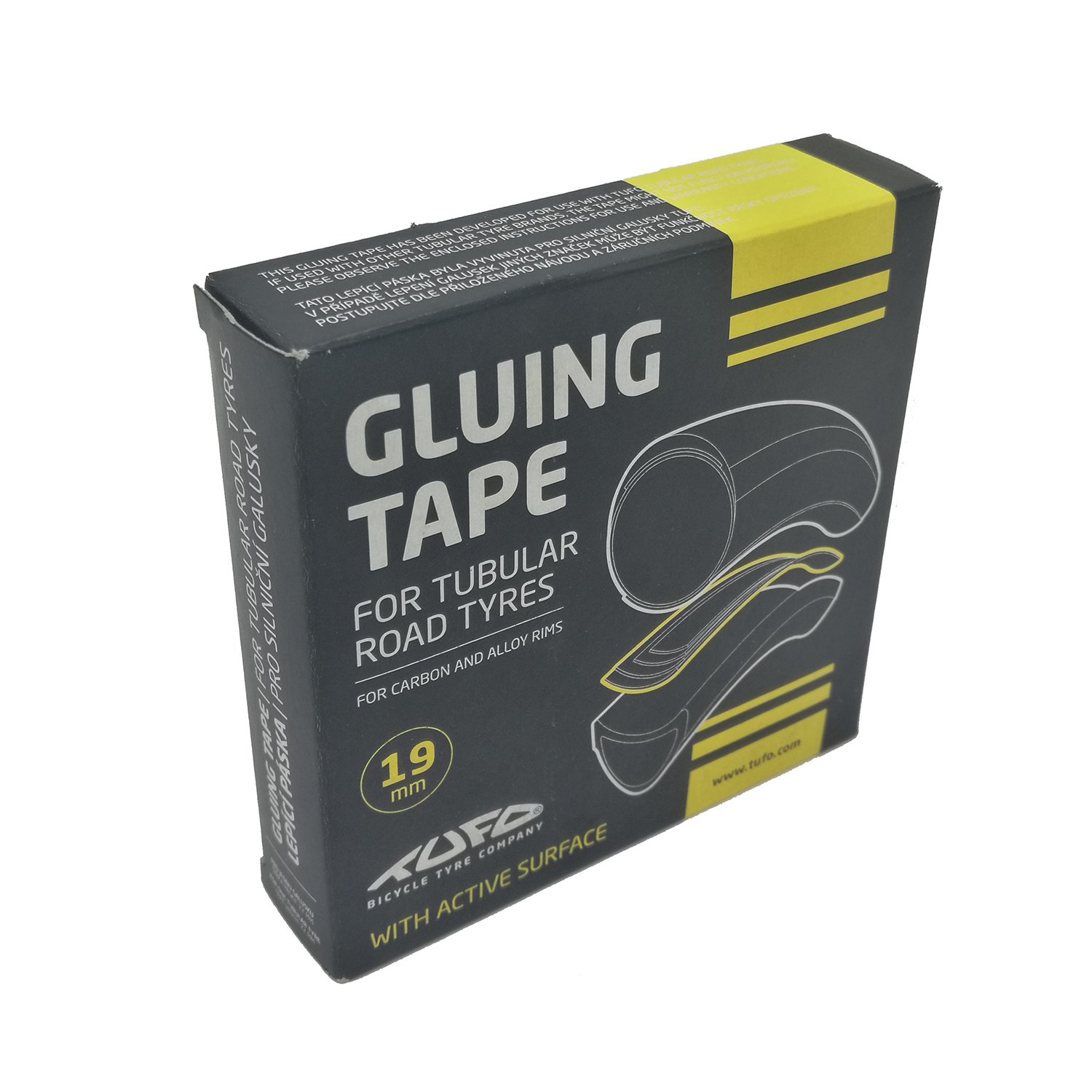 фото Лента для трубок велосипедная tufo road gluing tape, ободная, 19 мм, glp1d1006090