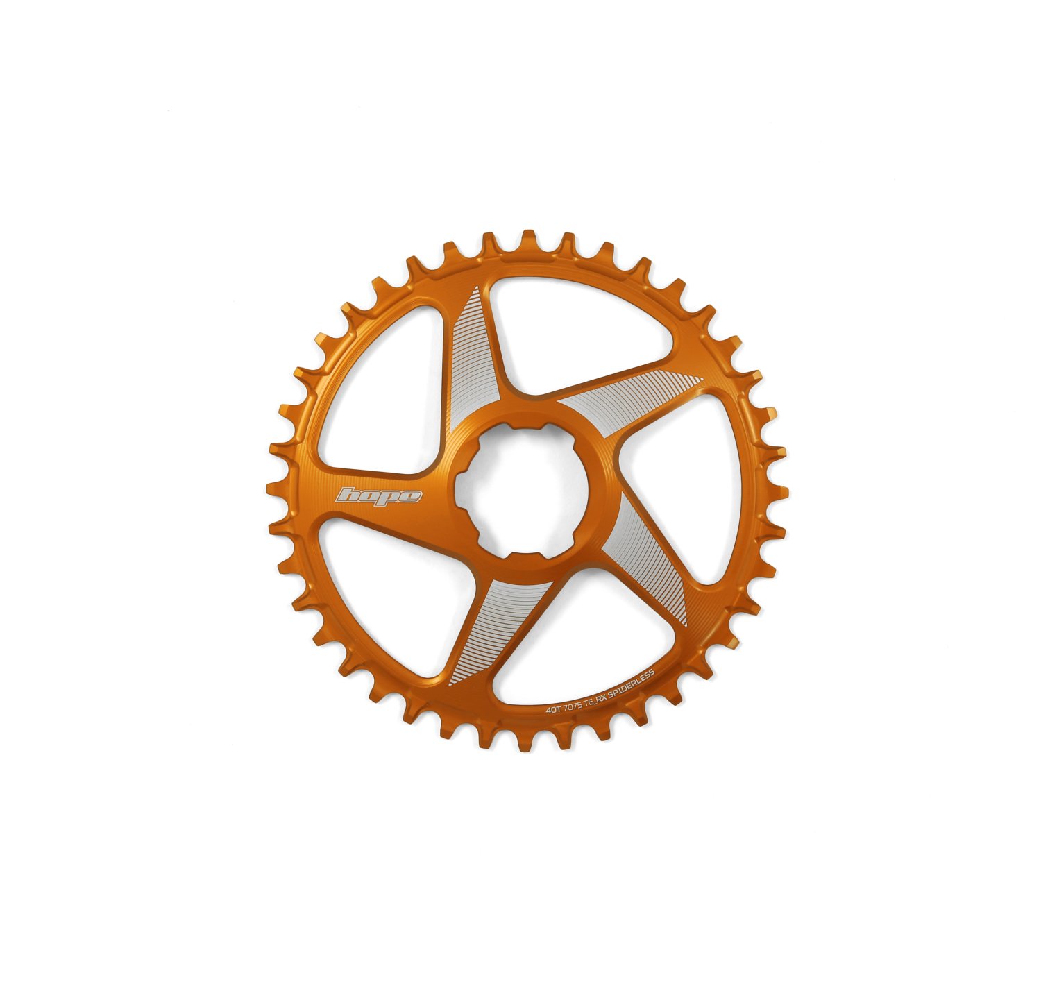 

Звезда велосипедная HOPE Spiderless RX Chainring, для системы с прямым монтажом, 38T (Narrow/wide), оранжевый, RR38RXSPC