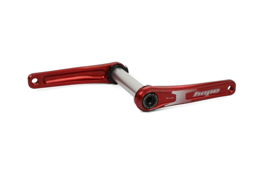 Шатуны и запчасти к ним  ВашВелосипед Шатуны HOPE EVO Crankset FAT, каретка 100 мм, без паука, вал 30 мм, шатуны 175 мм, красный, HCEN10075R