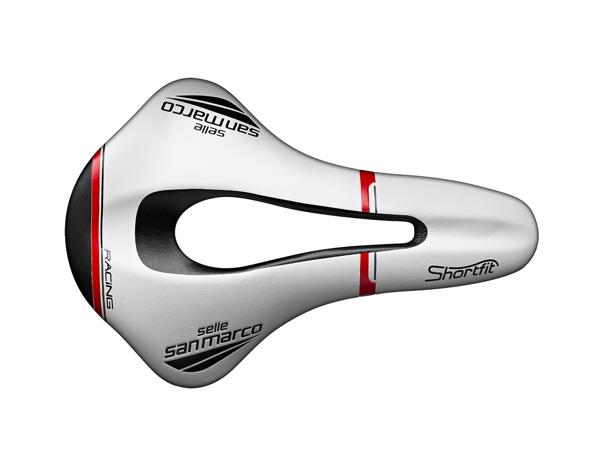 Седло велосипедное Selle San Marco SHORTFIT OPEN-FIT RACING WIDE, 250 x 144 mm, спортивное, WHITE, 277LW403