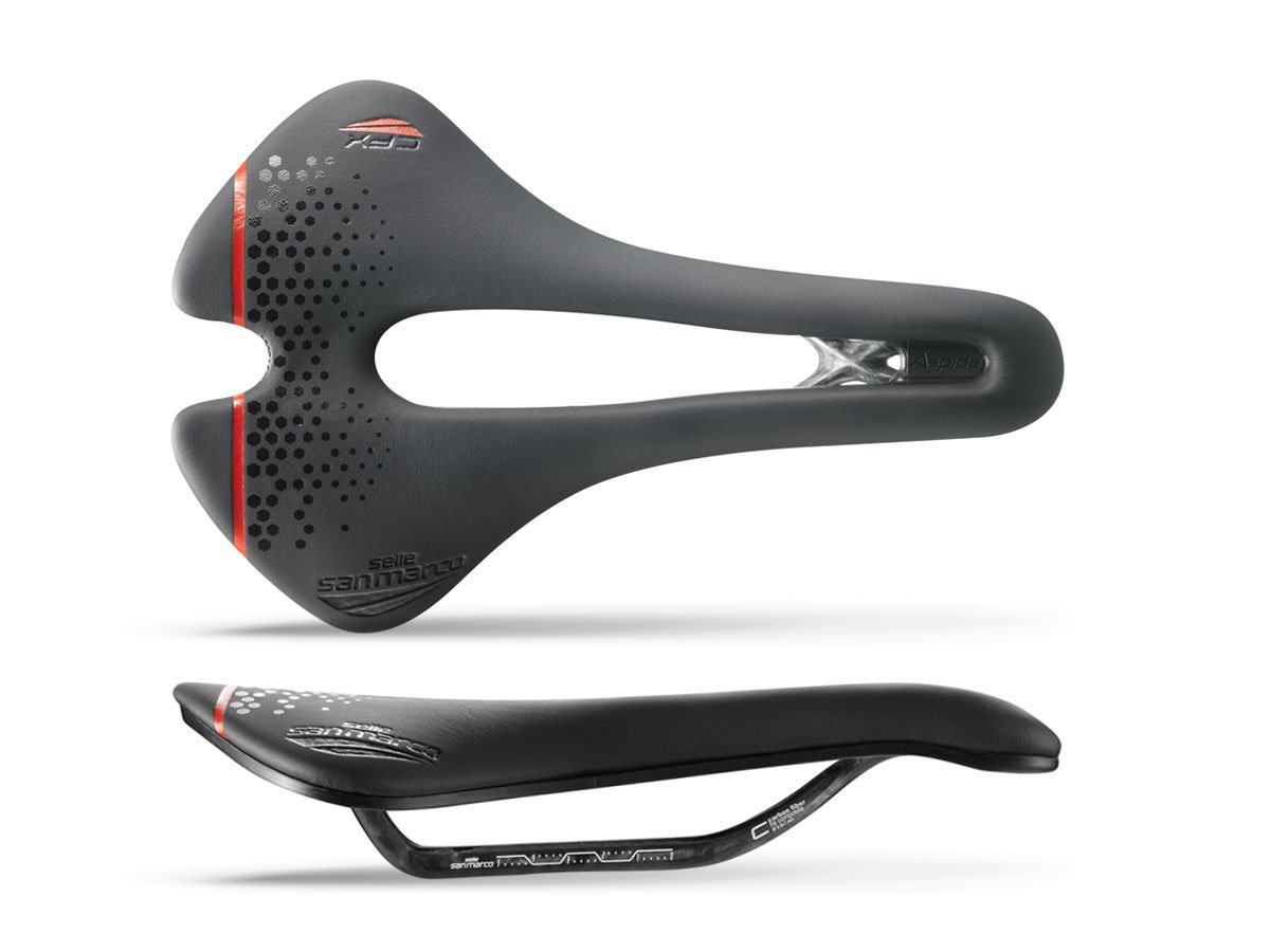 фото Седло велосипедное selle san marco aspide short open-fit cfx-wide, 250 x 155 mm, спортивное, blk, 911ww401