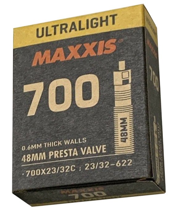 Велокамера Maxxis Ultralight, 700X23/32C, LFVSEP велониппель 48 мм, толщина 0.6 мм, 2021, EIB00100000 велокамера maxxis freeride 29x2 2 2 5 fvsep велониппель 48 мм толщина 1 2 мм 2021 eib00095000