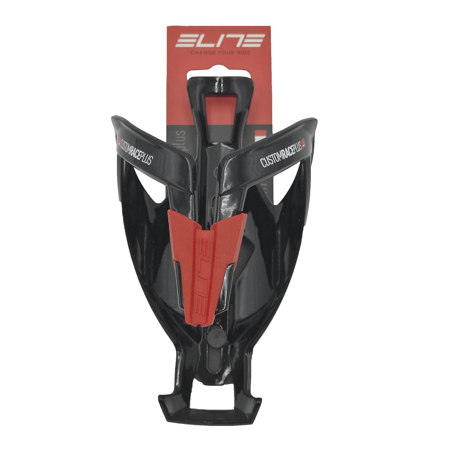 фото Флягодержатель велосипедный elite custom race plus, чёрный / красная, 0140657