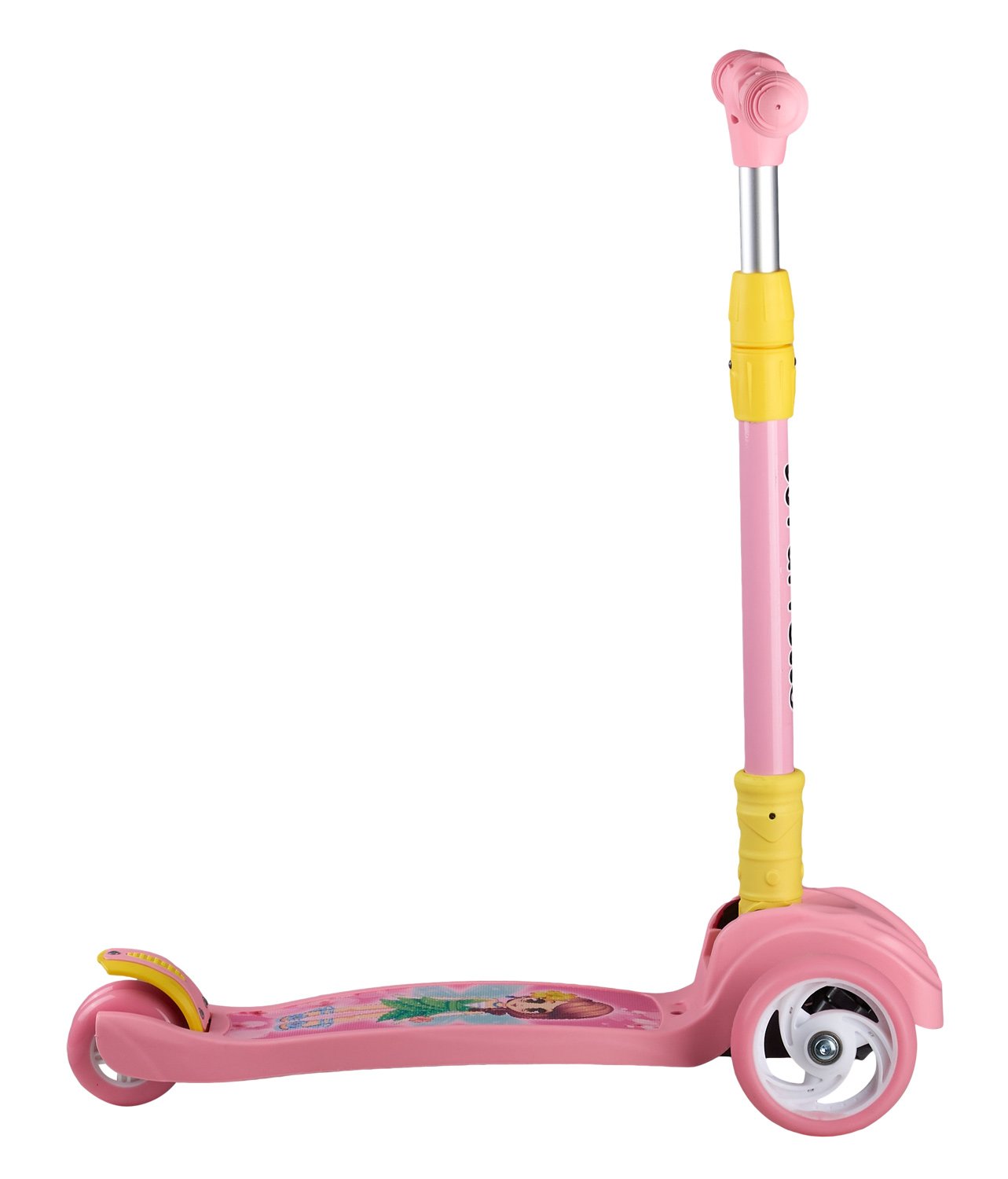 Самокат Farfello Maxi-897, детский, трёхколёсный, нагрузка до 50 кг, светящиеся колёса, pink/розовый купить на ЖДБЗ.ру - фотография № 2