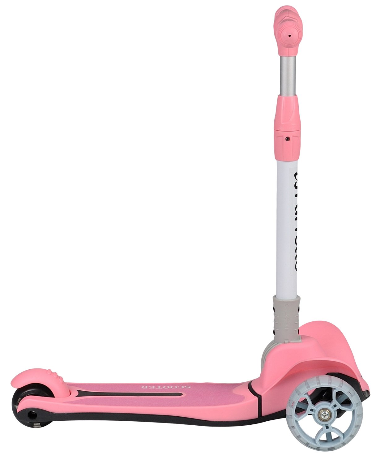 Самокат Farfello WX-M, детский, трёхколёсный, складной, светящиеся колёса, pink/розовый купить на ЖДБЗ.ру - фотография № 2