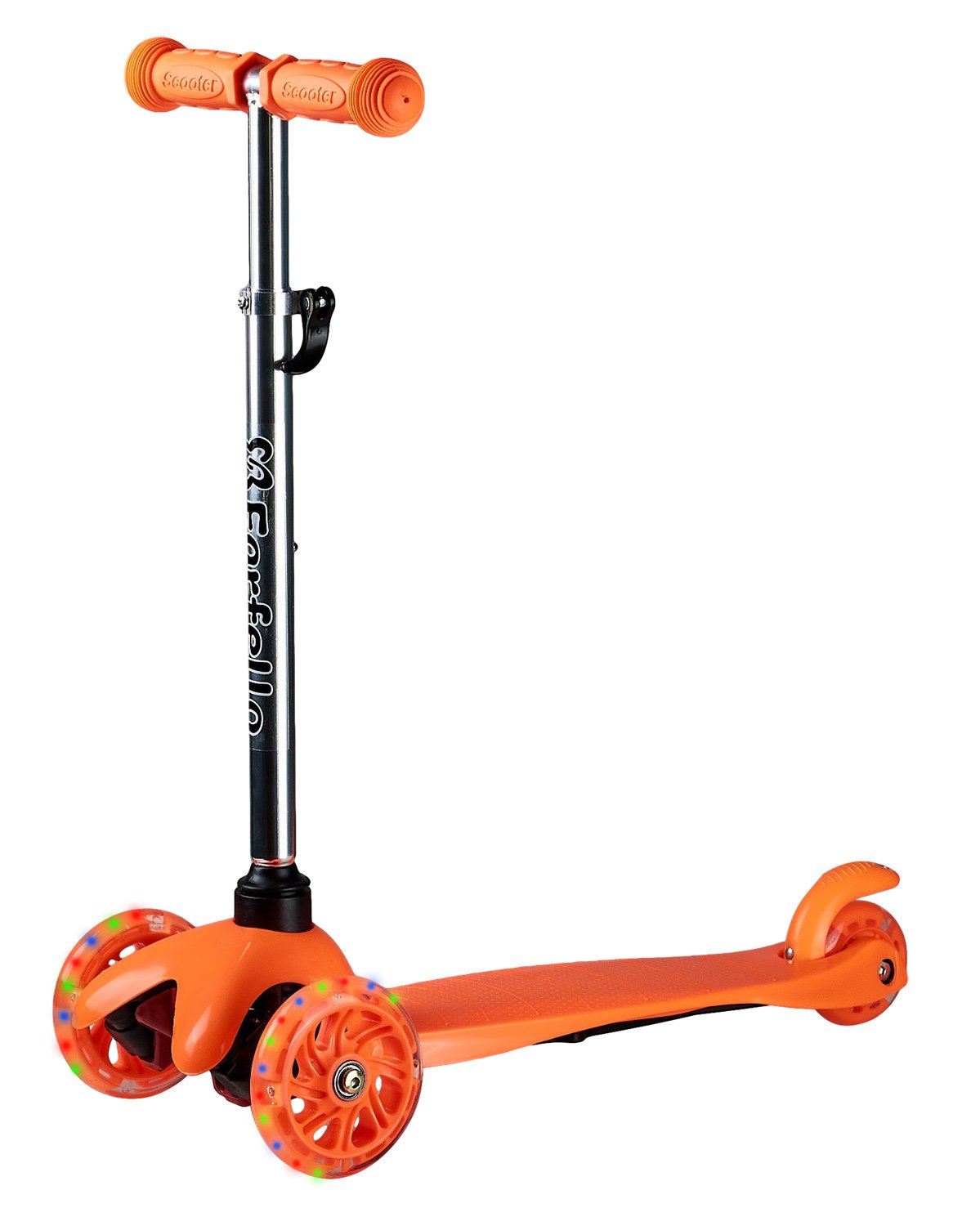 Самокат Farfello WX-MINI-881, детский, трёхколёсный, нагрузка до 60 кг, orange/оранжевый коляска прогулочная детская farfello comfy go бежевый серебро