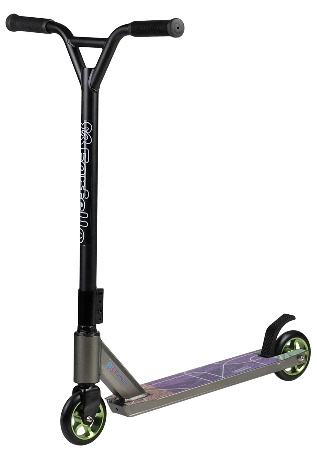 Самокат WX-218, трюковой, двухколёсный, нагрузка до 100 кг, колёса 110 мм, purple/фиолетовый купальник гимнастический belkina без юбки для танцев и тренировок фиолетовый