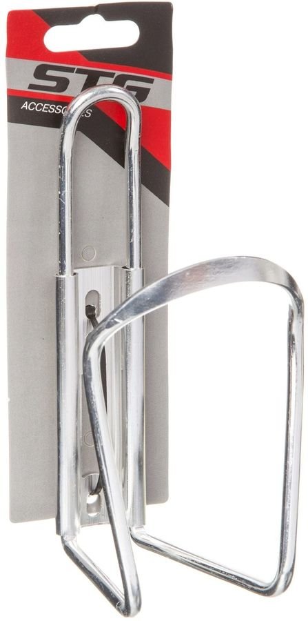 Флягодержатель велосипедный STG HX-Y14 алюминиевый серебристый Х98631 купить на ЖДБЗ.ру - фотография № 2