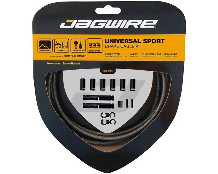 

Набор велосипедных рубашек и тросиков тормоза Jagwire Universal Sport Brake Kit, carbon silver, UCK424