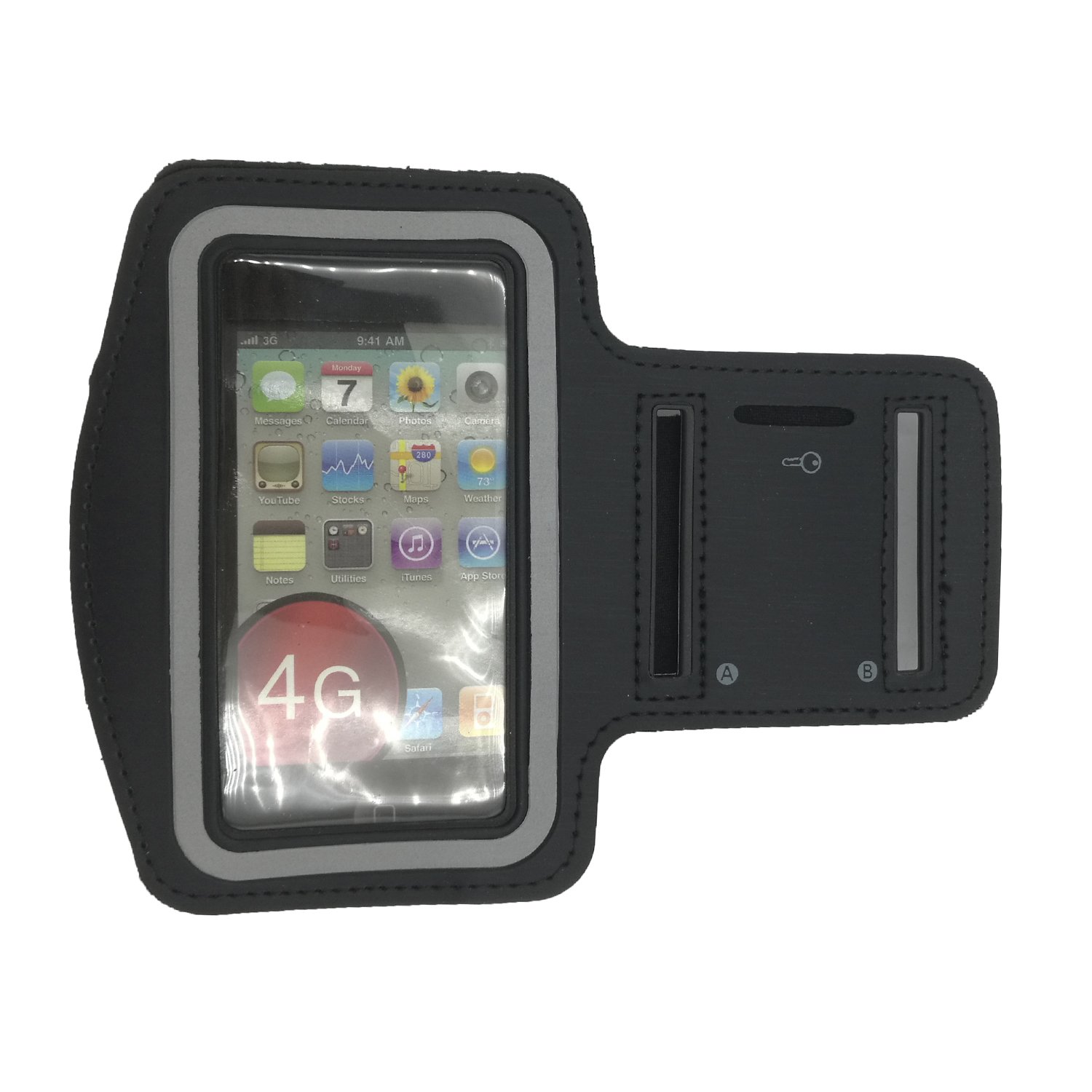 фото Держатель-чехол водозащитный vinca sport на руку для iphone 4, чёрный, am 02 black