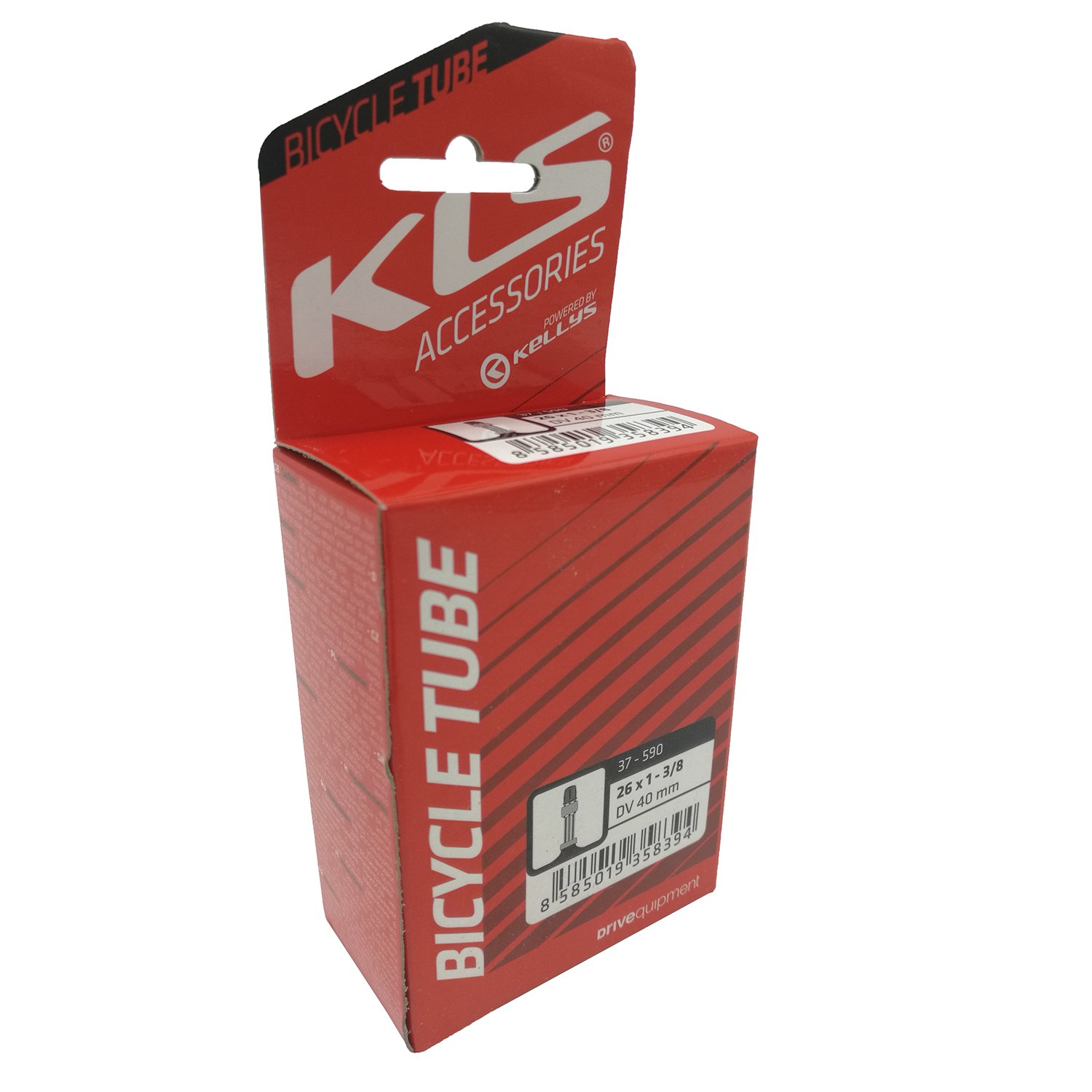 

Велокамера KELLYS KLS, 26 x 1-3/8 (37-590), ниппель DV 40мм, черный, ZKE18555