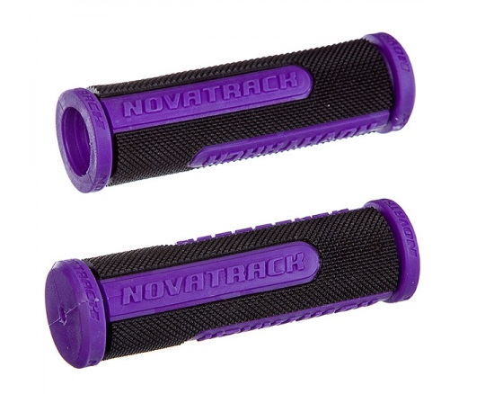 Грипсы велосипедные Novatrack, 110 мм, черно-фиолетовый (РТ266С), Х76786