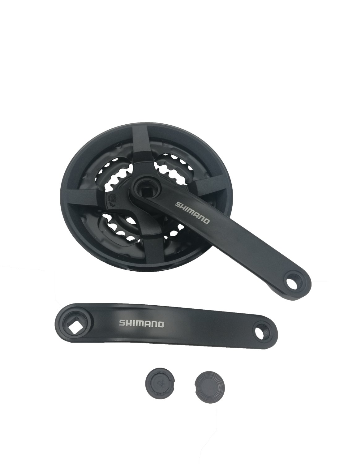 фото Система шатунов велосипедная shimano tourney fc-ty301, 175 мм, 42/34/24, черный, с защитой, afcty301e244cl, 2-4077