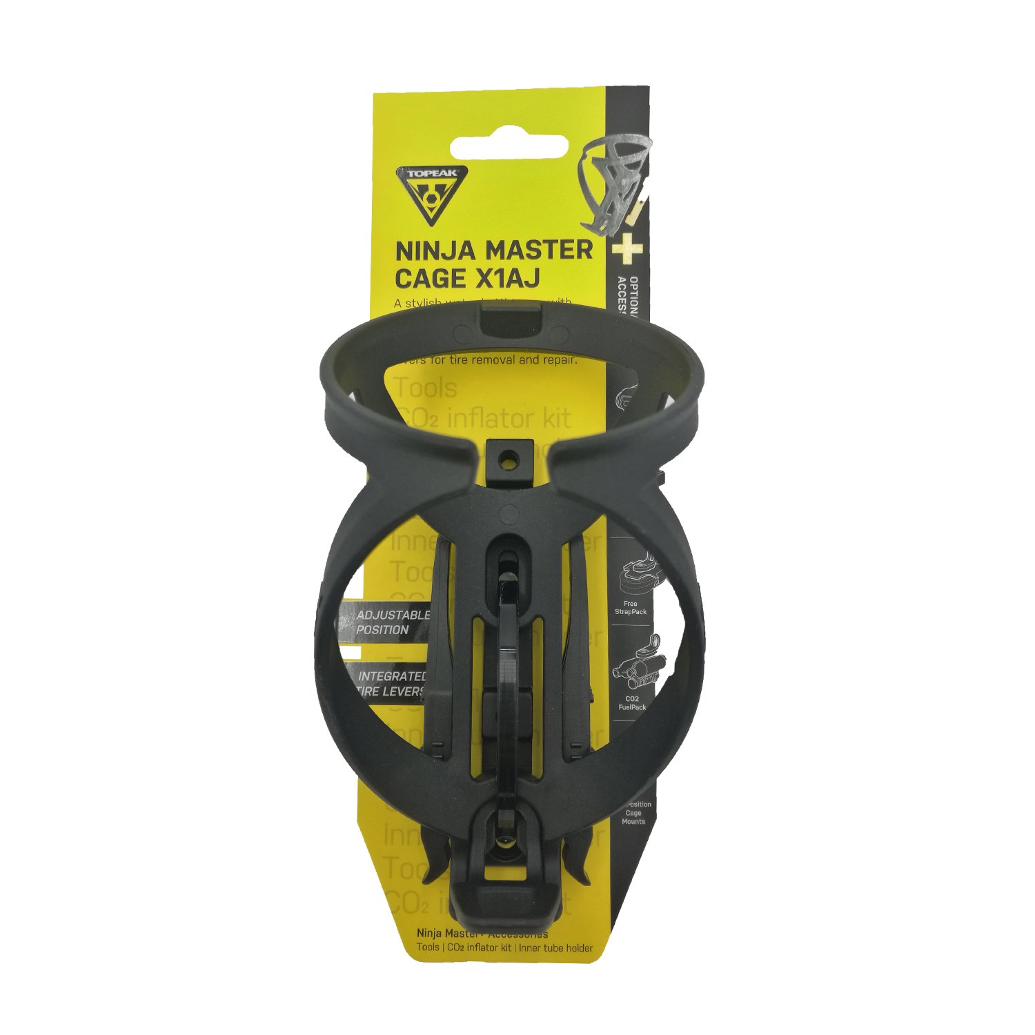 фото Флягодержатель велосипедный topeak ninja master plus cage x1aj, пластик, черный, tnjc-x1aj