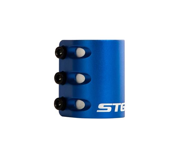 Зажим STG с проставкой для трюкового самоката, на 3 болта для компрессии HIC, синий, Х105143