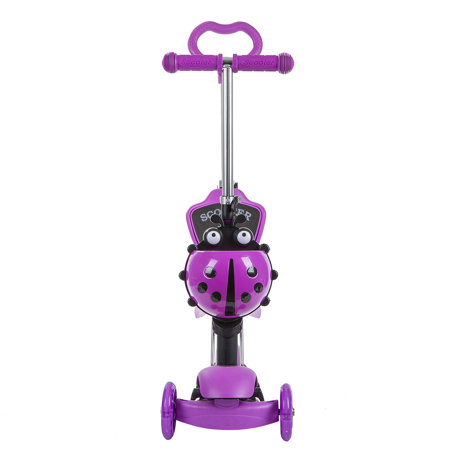 Самокат Novatrack Disco-kids Saddle PRO, 120*90 мм, трансформер, фиолетовый, 120SB.DISCOKIDS.VL9 купить на ЖДБЗ.ру - фотография № 2