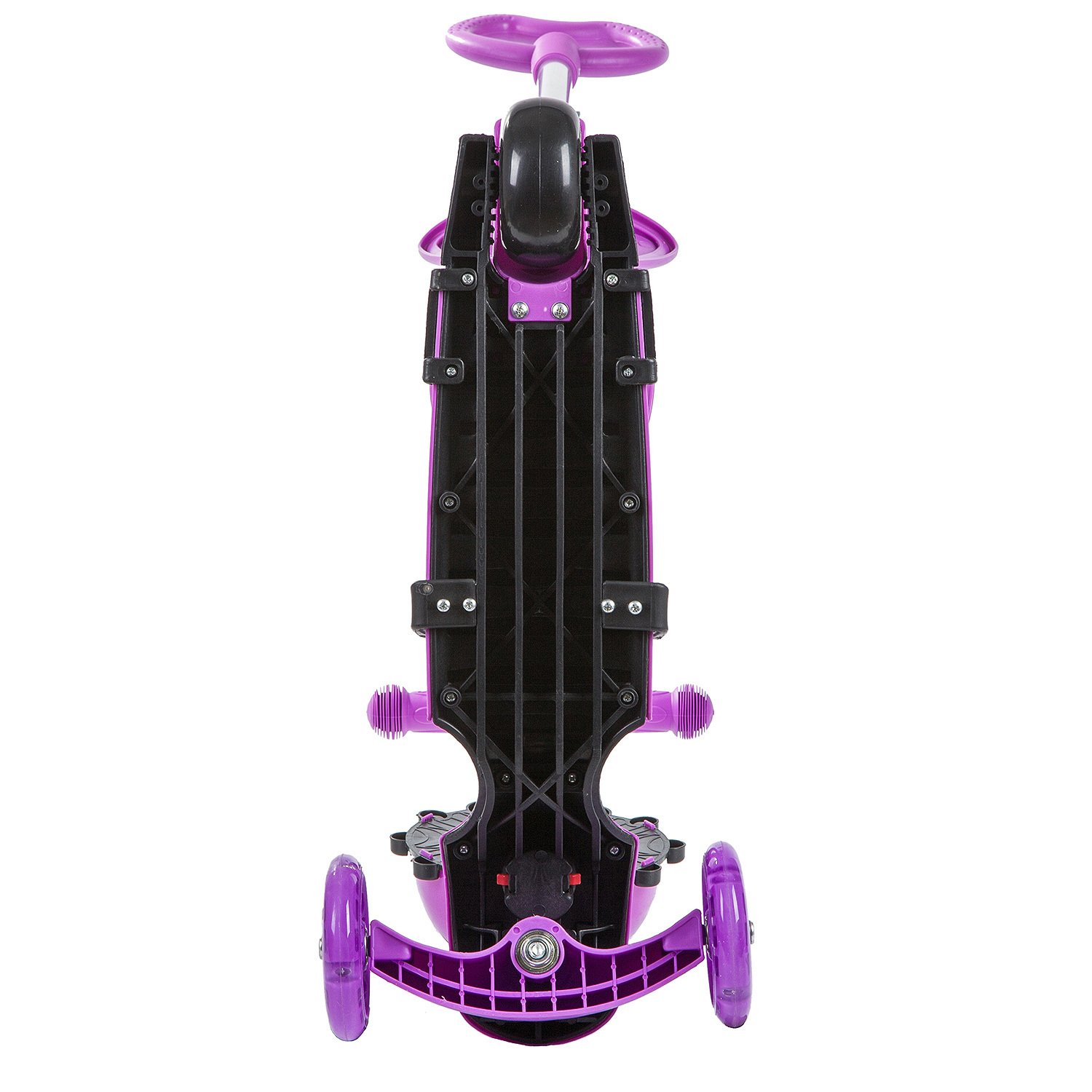 фото Самокат novatrack disco-kids saddle pro, 120*90 мм, трансформер, фиолетовый, 120sb.discokids.vl9