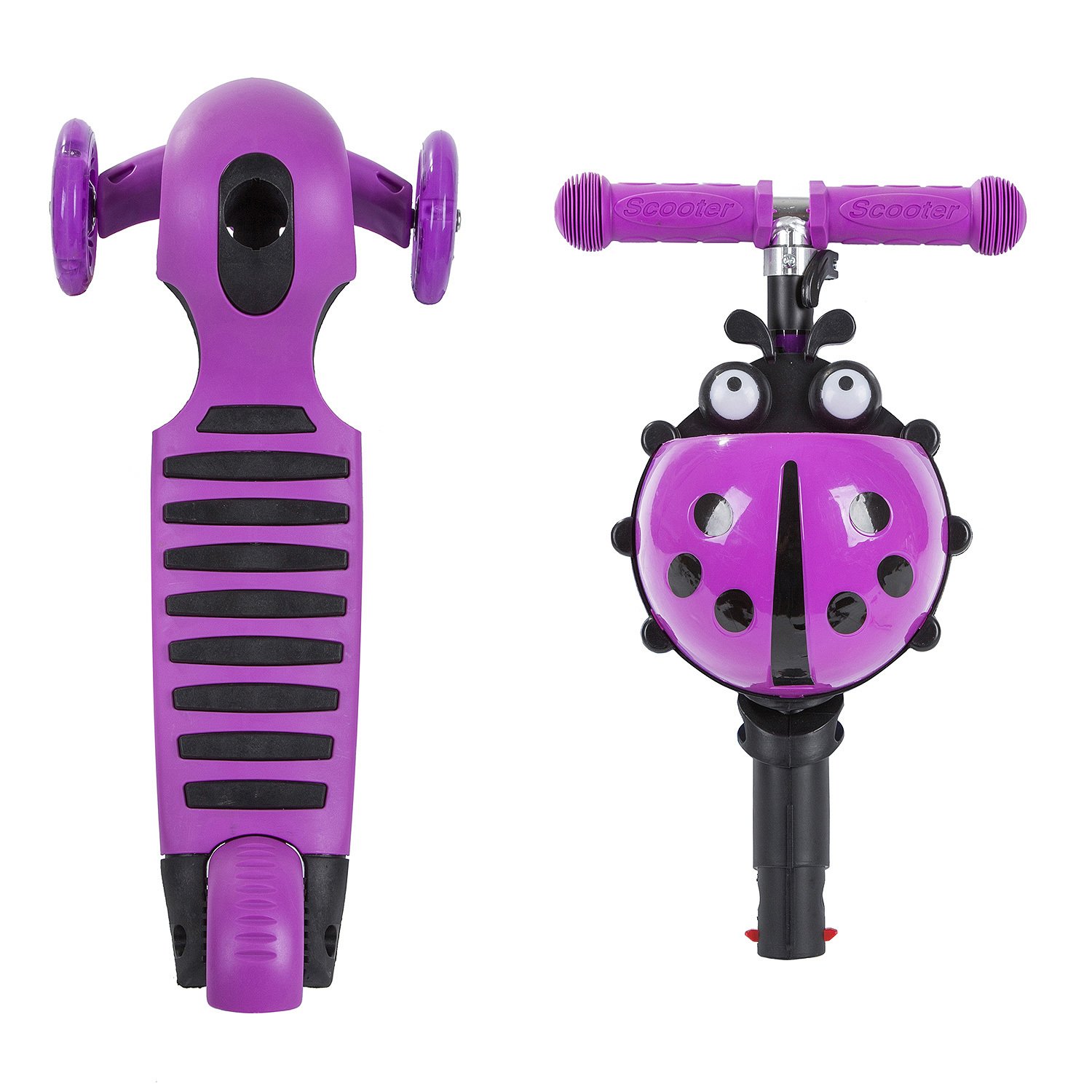 фото Самокат novatrack disco-kids saddle pro, 120*90 мм, трансформер, фиолетовый, 120sb.discokids.vl9