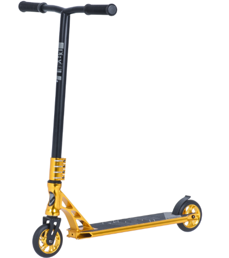 фото Самокат novatrack pixel bl, 110 мм, золотистый, 110a.pixel.gd20