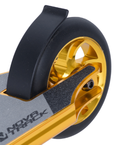 фото Самокат novatrack pixel bl, 110 мм, золотистый, 110a.pixel.gd20