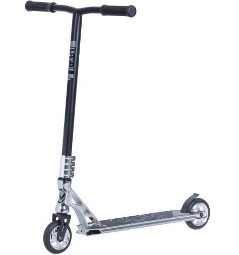 фото Самокат novatrack pixel bl, 110 мм, серебристый, 110a.pixel.sl20