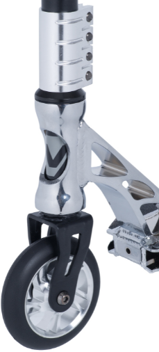 фото Самокат novatrack pixel bl, 110 мм, серебристый, 110a.pixel.sl20