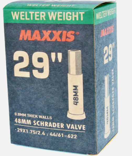 Камера велосипедная MAXXIS WELTER WEIGHT, 29X1.75/2.4, 44/61-622, 0.8 мм, LSV48 (B-C), EIB00140700