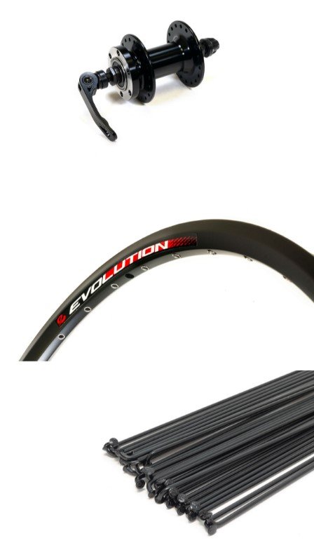 

Колесо ALEXRIMS, 27,5", обод AlexRims EVOLUTION, переднее, под дисковый тормоз, эксцентрик, чёрный, J19_27.5"_12477