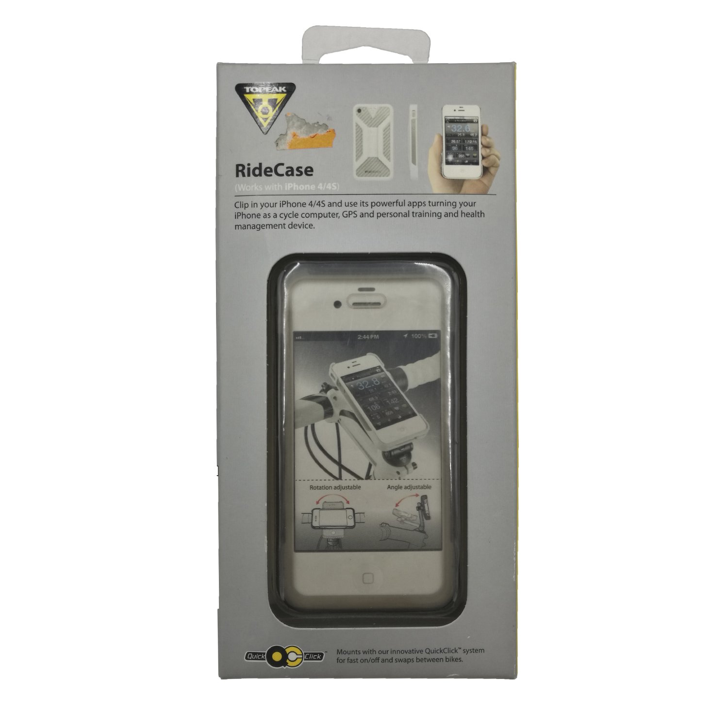 фото Кейс topeak ridecase for i4/4s, с креплнием на руль, белый tt9832w