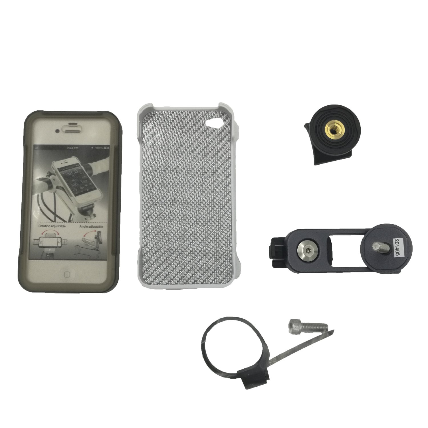 фото Кейс topeak ridecase for i4/4s, с креплнием на руль, белый tt9832w