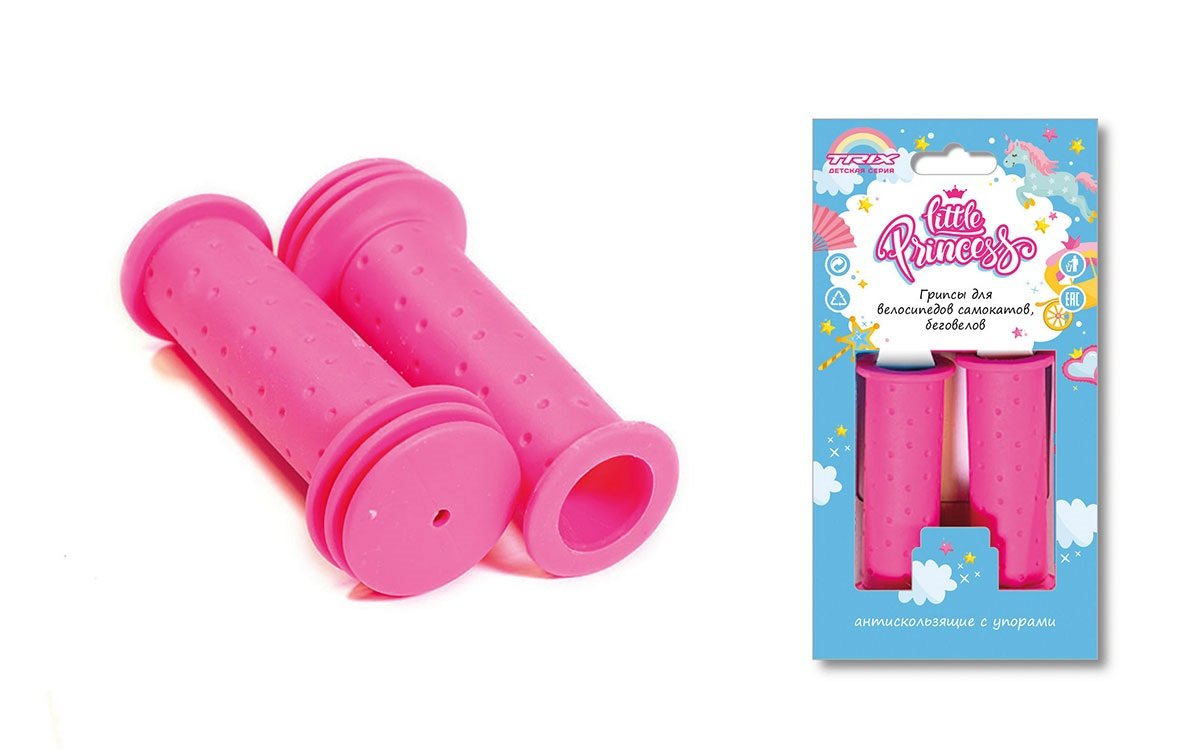 

Грипсы велосипедные TRIX Little Princess, детские, 102 мм, резиновые, розовые, GRTXG96LP, Розовый