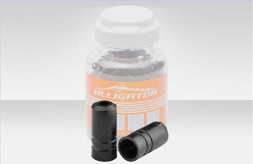 Колпачoк ALLIGATOR LY-HPP02#B150, наконечник рубашки переключения, 4х5.7х17 мм, пластик, 150 штук, черный, 6-200464