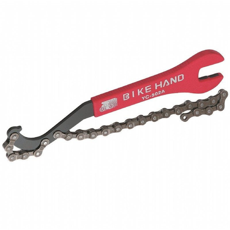 

Съемник "хлыст" BIKEHAND YC-502A, двухсторонний, для кассеты, с цепью, 230мм, 15мм/16мм, плюс захват крюк, 6-210502