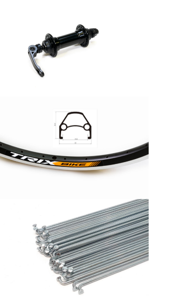 

Колесо велосипедное TRIX 24", переднее, D23-24-black-13132