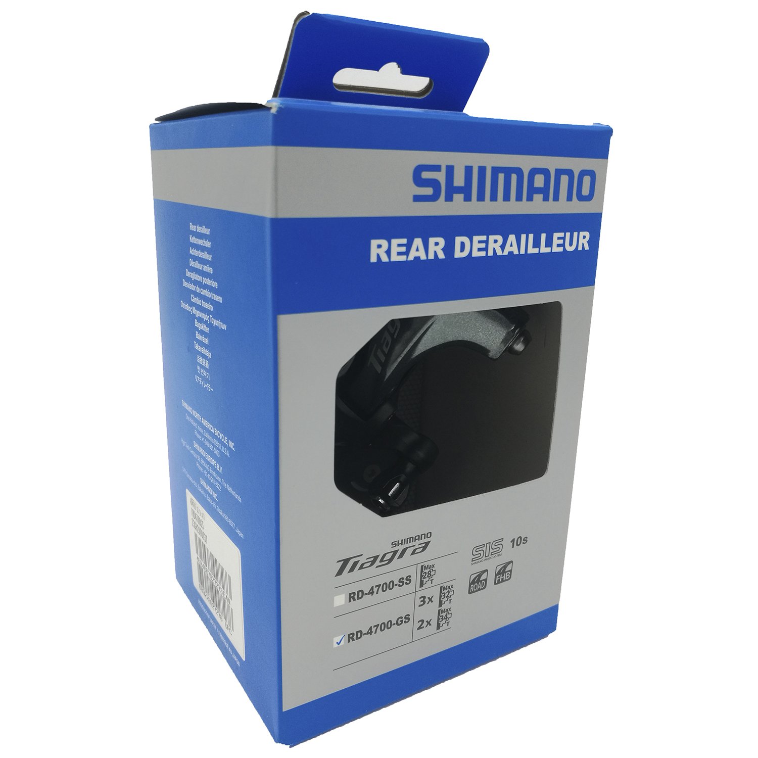 фото Переключатель задний shimano tiagra 4700, gs, 10 ск, для 2-3 звезд, 25-32t, ird4700gs