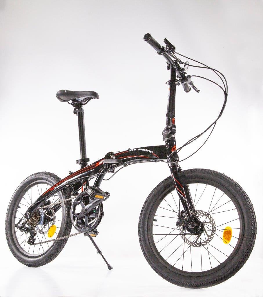

Складной велосипед Alpine Bike F1HD 20" 2022, ALPB_F1HD_22MY (Рама:  (Рост: 150-180 см), Цвет: черно-красный