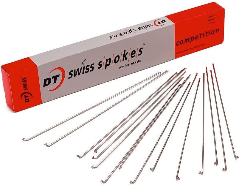  Спицы велосипедные DT Swiss Competition, 1,8/1,6мм, 261 мм, без ниппелей, серебристый, DT_COMP_1,8x261