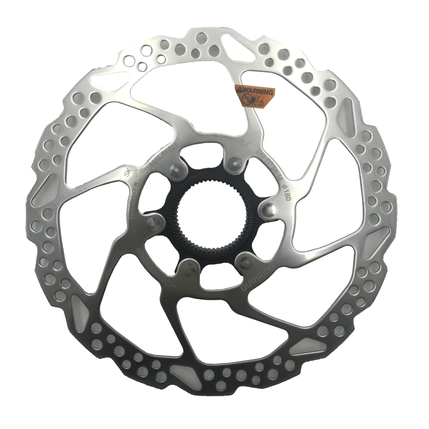 Ротор велосипедный Shimano RT54, 180мм, C.Lock, только для пласт колод ESMRT54M ротор велосипедный shimano rt54 160мм c lock только для пласт колод esmrt54s