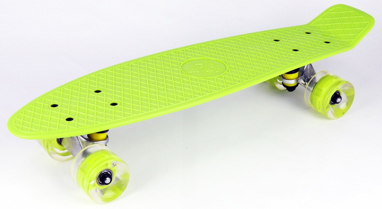 

Доска-круизер Vinca Sport, 22,5 мм*6", лайм, колеса с подсветкой, DS 02 lime Led, Салатовый