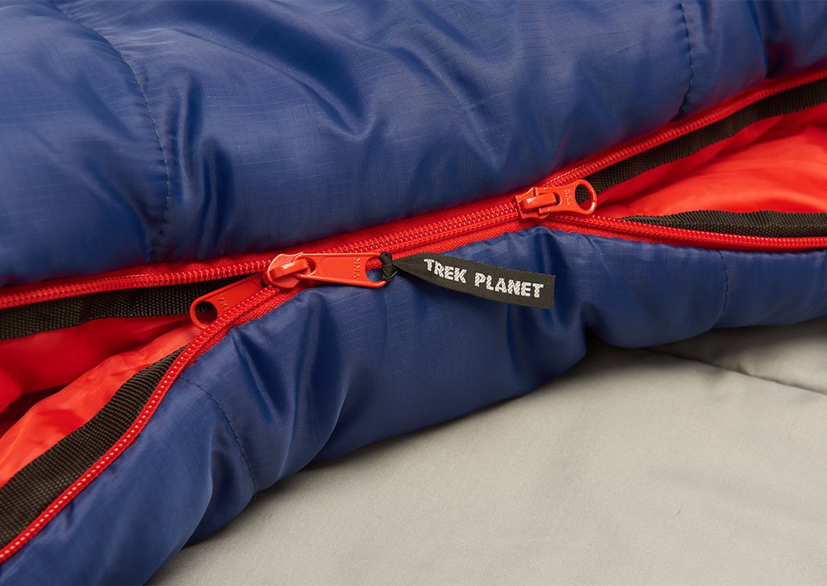 Спальный мешок TREK PLANET Bergen, с левой молнией, синий, 70355-L купить на ЖДБЗ.ру - фотография № 4