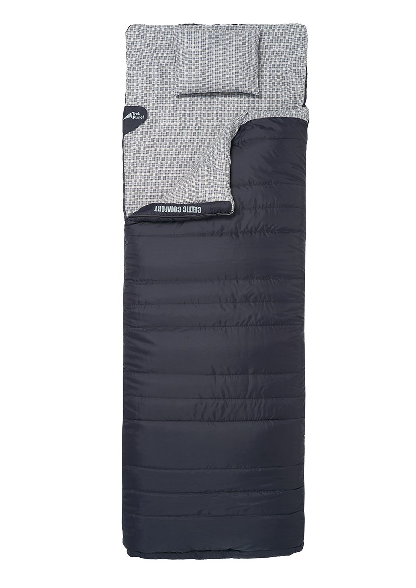 Спальный мешок с подушкой TREK PLANET Celtic Comfort, с правой молнией, антрацит, 70377-R купить на ЖДБЗ.ру - фотография № 7