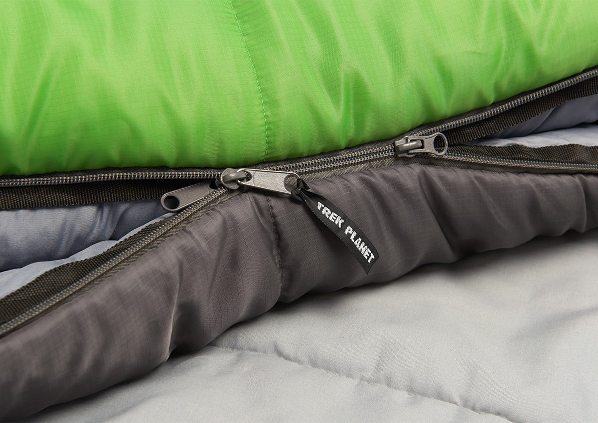 Спальный мешок TREK PLANET Comfy, с правой молнией, зеленый, 70364-R купить на ЖДБЗ.ру - фотография № 8