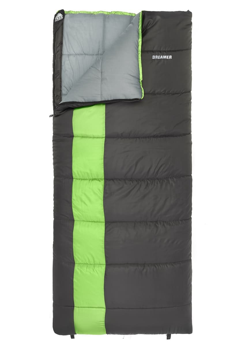 Спальный мешок TREK PLANET Dreamer, с левой молнией, серый/зеленый, 70386-L купить на ЖДБЗ.ру - фотография № 3