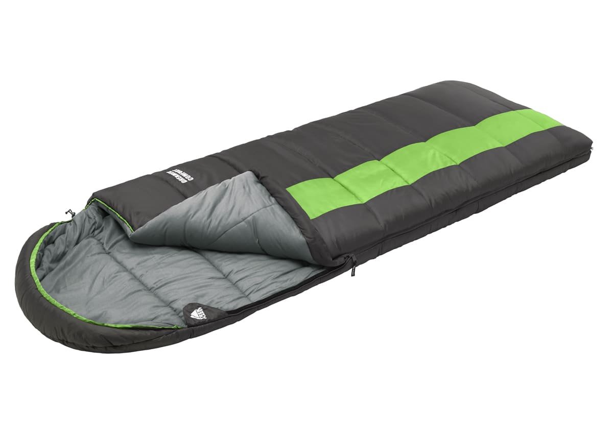 Спальный мешок TREK PLANET Dreamer Comfort, с левой молнией, серый/зеленый, 70387-L подушка самонадувающаяся trek planet relax pillow серый 70432