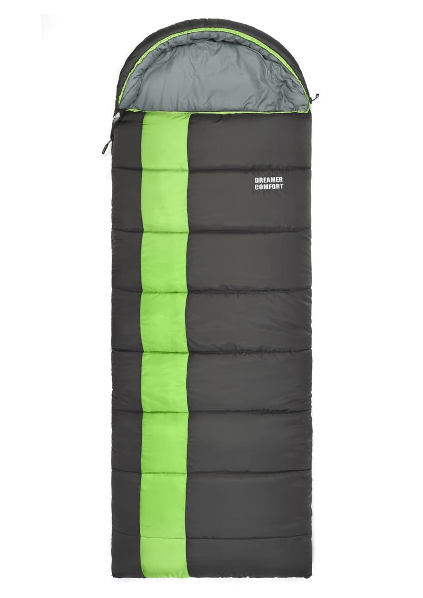 Спальный мешок TREK PLANET Dreamer Comfort, с левой молнией, серый/зеленый, 70387-L купить на ЖДБЗ.ру - фотография № 5
