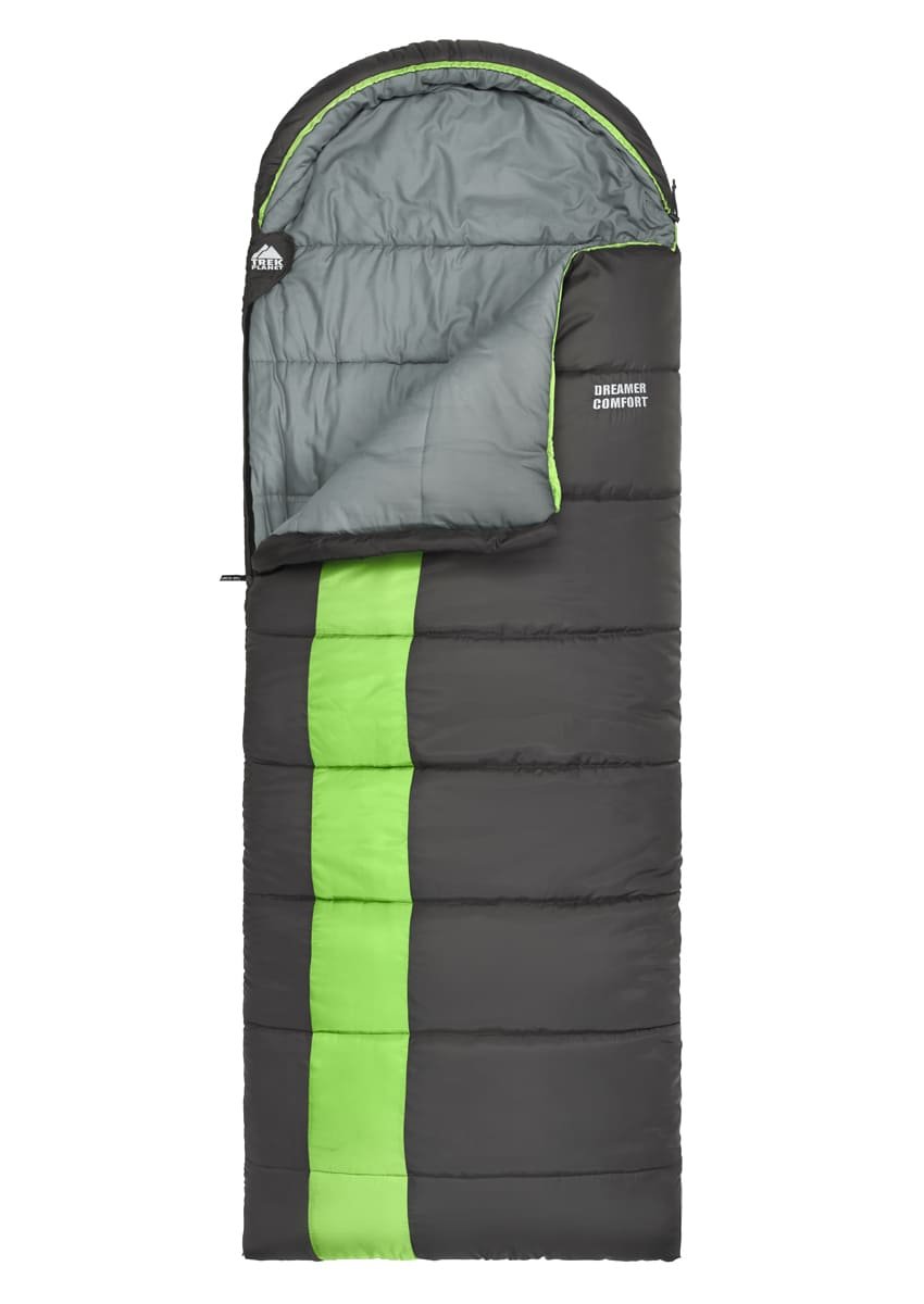 Спальный мешок TREK PLANET Dreamer Comfort, с левой молнией, серый/зеленый, 70387-L купить на ЖДБЗ.ру - фотография № 2