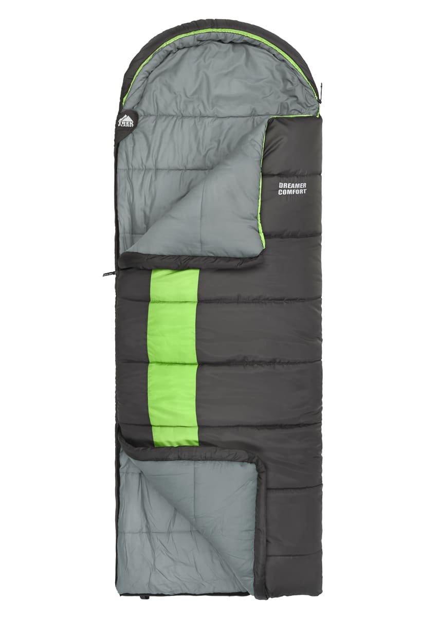 Спальный мешок TREK PLANET Dreamer Comfort, с левой молнией, серый/зеленый, 70387-L купить на ЖДБЗ.ру - фотография № 3